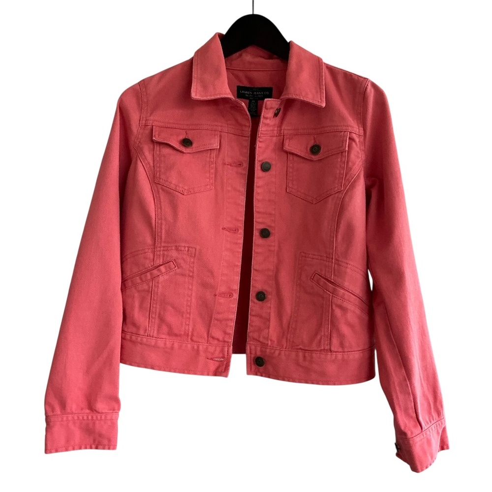 Ralph Lauren Jeans Co. Denim Jacket in Coral Pink